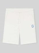 Hugo Blue Regular Fit Shorts aus Frottee in Offwhite, Größe L