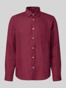 Marc O'Polo Regular Fit Freizeithemd aus reinem Leinen in Dunkelrot, G...