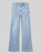 Only Wide Leg Jeans aus Baumwoll-Mix Modell 'MADISON BLUSH' in Hellbla...