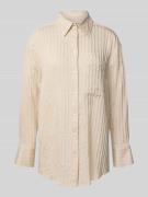 Marc O'Polo Regular Fit Hemdbluse aus Modal-Mix in Stein, Größe 34