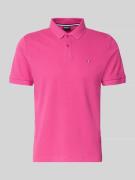 HECHTER PARIS Regular Fit Poloshirt mit Logo-Stitching in Pink, Größe ...
