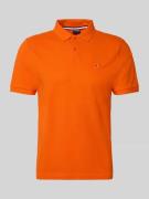 HECHTER PARIS Regular Fit Poloshirt mit Logo-Stitching in Orange, Größ...