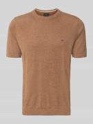 Fynch-Hatton Regular Fit T-Shirt mit Leinen-Anteil in Strick-Optik in ...
