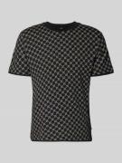 JOOP! Collection T-Shirt mit Logo-Muster und Rundhalsausschnitt in Bla...