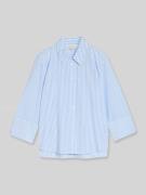 Tom Tailor Regular Fit Hemdbluse aus Lyocell-Baumwoll-Mix in Hellblau,...