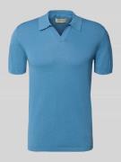 Blend Regular Fit Poloshirt in Strick-Optik Modell 'Bray' in Blau, Grö...