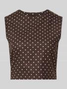 Mango Cropped Blusentop aus Leinen-Viskose-Mix Modell 'ROMEO' in Dunke...