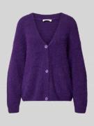 American Vintage Cardigan mit V-Ausschnitt Modell 'EAST' in Violett Me...