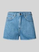 American Vintage Jeansshorts mit Fransen Modell 'JOYBIRD' in Hellblau,...