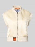 Original Bombers Weste mit Reißverschluss und Label-Detail in Sand, Gr...