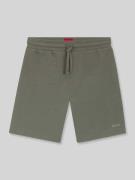 HUGO Regular Fit Sweatshorts aus Baumwoll-Mix Modell 'AUSTIN' in Khaki...