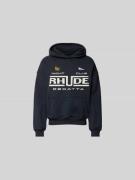 RHUDE Regular Fit Hoodie mit Logo-Print in Anthrazit, Größe L
