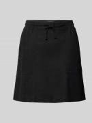 ICHI Minirock aus Leinen-Viskose-Mix Modell 'LINNO' in Black, Größe 34