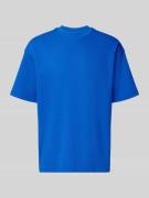 Hugo Blue Relaxed Fit T-Shirt aus Baumwoll-Mix Modell 'NUWAFFLE' in Bl...