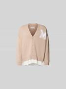 MM6 Maison Margiela Oversized Cardigan aus Schurwoll-Mix in Sand, Größ...