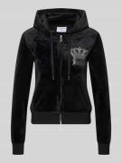 Juicy Couture Sweatjacke mit Ziersteinbesatz Modell 'GOTHIC CROWN ROBE...