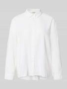 Only Relaxed Fit Leinenbluse mit Hemdblusenkragen Modell 'GOA' in Weis...