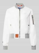 Original Bombers Bomberjacke mit Label-Patch und Reißverschlusstasche ...