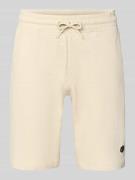 Blend Straight Fit Shorts mit Logo-Stitching Modell 'Fillip' in Sand, ...