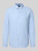 MCNEAL Leinenhemd mit Kentkragen in Eisblau, Größe L