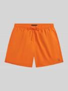 Tommy Hilfiger Regular Fit Badehose mit Logo Stitching in Orange, Größ...