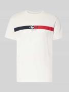 Tommy Jeans Regular Fit T-Shirt aus reiner Baumwolle in Offwhite, Größ...
