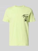 Tommy Jeans Regular Fit T-Shirt aus reiner Baumwolle in Neon Gelb, Grö...