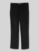 Tom Tailor Denim Regular Fit Hose aus Viskose-Leinen-Mix in Black, Grö...