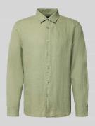 MCNEAL Leinenhemd mit Kentkragen in Lind, Größe L