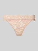 Neo Noir Slim Fit String aus floraler Spitze Modell 'Lime' in Beige, G...