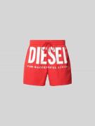 Diesel Badehose mit elastischem Bund in Rot, Größe L
