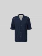 Officine Générale Freizeithemd mit Knopfleiste in Marine, Größe L