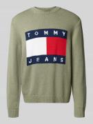 Tommy Jeans Regular Fit Strickpullover aus reiner Baumwolle in Oliv Me...