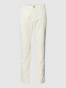MAC Hose mit Knopf- und Reißverschluss in Ecru, Größe 32