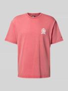 Tommy Jeans Relaxed Fit T-Shirt aus reiner Baumwolle in Pink, Größe L