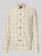 PME Legend Hemdjacke mit Knopfleiste in Offwhite, Größe L