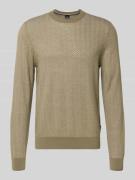 BOSS Regular Fit Pullover aus Schurwoll-Mix Modell 'HABITO' in Schlamm...