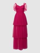 LACE & BEADS Abendkleid im Off-Shoulder-Design in Violett, Größe XXS