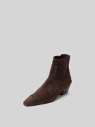 Anine Bing Stiefeletten mit Logo-Applikation in Dunkelbraun, Größe 40