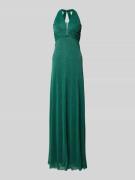 TROYDEN COLLECTION Abendkleid mit Knotendetail in Smaragd, Größe 40