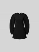 ROTATE Minikleid mit Rundhalsausschnitt in Black, Größe 38