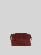 Victoria Beckham Shoulder Bag mit Logo-Prägung in Dunkelbraun, Größe 1