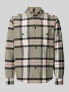 OLYMP Level Five Slim Fit Hemdjacke mit Brusttaschen in Oliv, Größe M