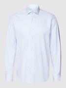 XACUS Regular Fit Businesshemd aus Uni Struktur in Bleu, Größe 39