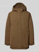 Les Deux Parka mit Stehkragen Modell 'Darius' in Dunkelbraun, Größe L