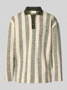 Les Deux Strickpullover mit Label-Stitching in Dunkelgruen, Größe M