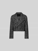 Anine Bing Cropped Blazer mit Reverskragen in Dunkelgrau, Größe M