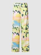 EDITED Stoffhose mit Allover-Print Modell 'Corina' in GELB, Größe 36