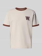 Wood Wood T-Shirt mit geripptem Rundhalsausschnitt Modell 'Parker' in ...