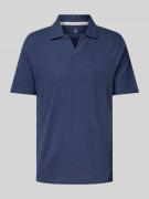 Colours & Sons Slim Fit Poloshirt aus Baumwoll-Leinen-Mix in Marine, G...